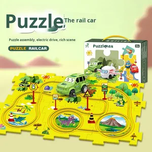 Circuit de Voiture Électrique Transformable pour Enfants Garçons 2026, Éducatif, en Plastique, Échelle 1:5, Scène Urbaine DIY, Puzzle à Assembler - Product Image 1