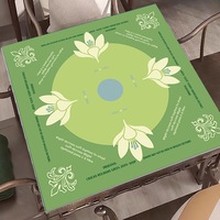Tapis de jeu de Mahjong 4 joueurs en caoutchouc, brossé à la main, tendance nationale, antidérapant, insonorisant, pour chaise de salle à manger