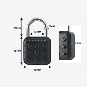 Khóa điện tử không cần chìa khóa Bảo mật thông minh Khóa vân tay Tủ hành lý Khóa móc Hợp kim nhôm Chống nước có khóa vân tay - Product Image 6