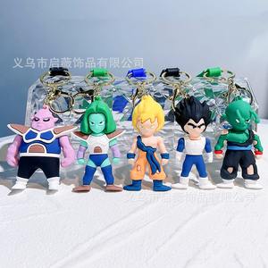 Llavero de Silicona 3D de Anime, Son <span class=keywords><strong>Goku</strong></span>, Colgante para Coche, Decoración para Bolsa, Muñeco de Anime, Regalo - Product Image 4