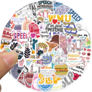 Pegatinas decorativas para el lenguaje del habla, pegatinas de vinilo para la salud física, patología, palabras motivaciones, libro de teléfono, 56 Uds. - Product Image 4