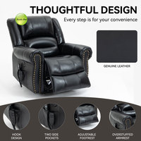 Fauteuil inclinable électrique avec porte-gobelet USB et éclairage LED pour personnes âgées, mobilier de salon pour cinéma maison