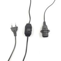 Câble d'alimentation US AU UK EU vers E14 E27 avec support de lampe à vis, suspension LED avec interrupteur de gradation 301 et rallonge électrique