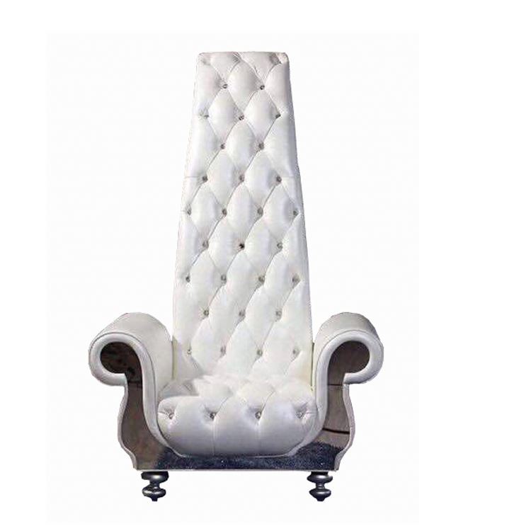 Antuque Arrière Pour La Mariée Et Le Marié Vente Luxe Tissu Moderne En Métal Siège En Bois Chaises de Trône de Mariage Roi