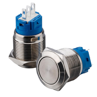 Bouton poussoir en acier inoxydable anti-vandalisme de 16 mm, étanche IP65, à actionnement momentané ou à enclenchement, pour boîtier de commande de machine CNC