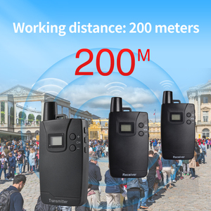 Беспроводная система гида 916R, оборудование для беспроводной связи, многоканальное антиинтерференционное оборудование для обучения батарее AA - Product Image 4