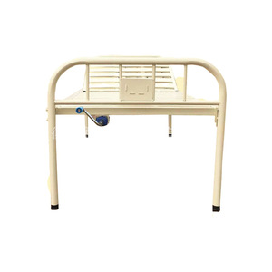 Cama de Hospital Manual de Acero Inoxidable Blanca con Manivela Simple para Pacientes y Cuidado de Ancianos - Product Image 5