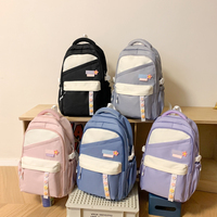 Nouveau Sac à Dos Coréen Mignon 2026 pour Étudiants et Jeunes, Unisexe, Imperméable, Doublure Polyester, Motif Floral, Grande Capacité