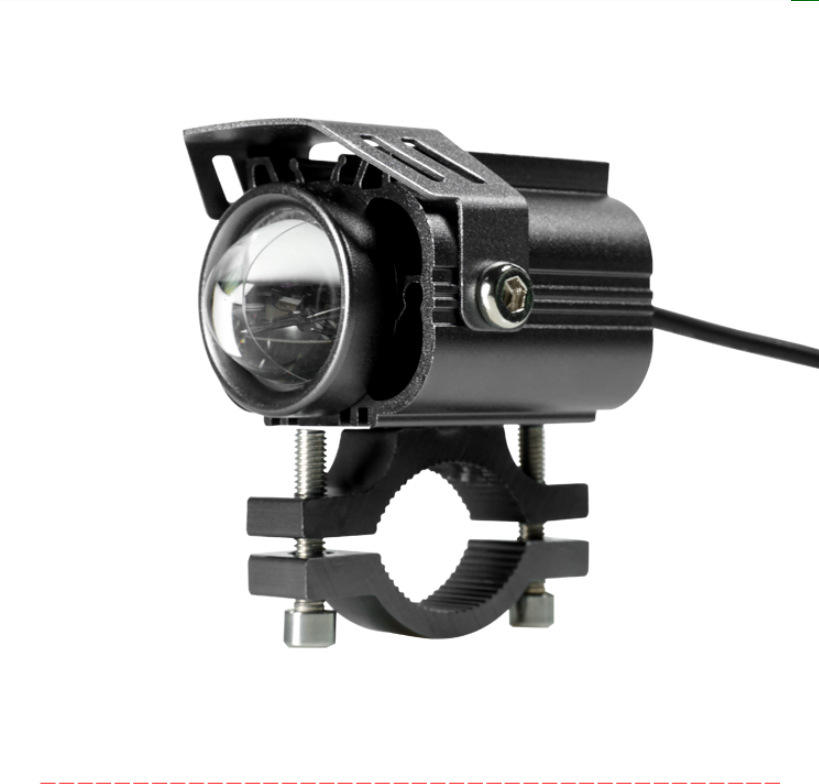Motorcycle LED spotlight tricolor external headlamp with lens