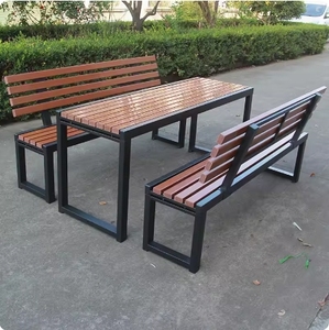 Thiết Kế Hiện Đại Công Viên Bằng Gỗ Ngoài Trời Dã Ngoại Bảng Băng Ghế Dự Bị Đồ Nội Thất Sân Vườn Ngoài Trời Bàn Ăn - Product Image 6