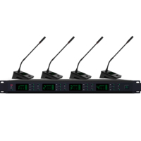 Sistem Mikrofon Nirkabel UHF 4-Ch MT142 dengan Pemasangan Inframerah untuk Rapat Arab dan Pengaturan Konferensi Audio Asia Tenggara