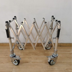 Fabricante de artículos y equipos funerarios para iglesias, carro telescópico plegable para ataúdes de aleación de aluminio de 6 pulgadas - Product Image 4