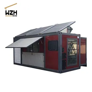 20 英尺/40 英尺可扩展扁平包装预制模块与太阳能的容器房子
