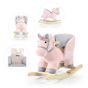 2025 meilleur choix enfants en peluche licorne Animal <span class=keywords><strong>roues</strong></span> à bascule marche jouet équitation chaise à bascule pour bébé - Product Image 5