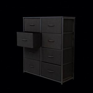 Modern Living Room Fabric <b>Cabinets</b> - Freestanding Durable Stainless Steel MDF Panel Pine - Product Image 3