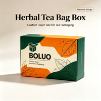 Boîte cadeau en papier pour sachets de thé aux herbes personnalisés