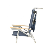 Chaise de plage pliante en fer avec repose-pieds, inclinable et portable pour le camping, l'atelier et la chambre à coucher