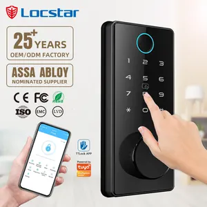 Locstar akıllı parmak izi güvenlik kilidi alüminyum çelik kapılar Tuya akıllı kilit için Bluetooth ile standart akıllı silindir