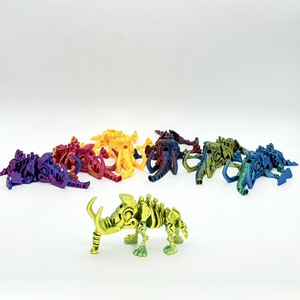 Ornements Cadeaux Créatifs Personnalisés Impression 3D Colorée Jouet Articulé Squelette de Mamouth Jurassique - Product Image 4