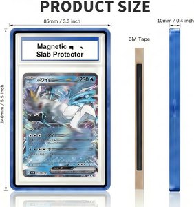 High Quality Aluminum Magnetic Business Card Holder 100% UV Resistant Tempered Glass Double Sided for <b>Display</b> <b>Case</b> - Product Image 5