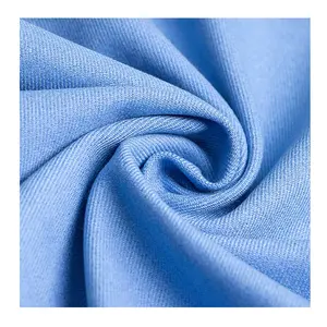 High Quality Cotton Jersey Knitted Fabric Cotton T Shirt Material, 240GSM Blue Polyester Cotton Jersey Fabric By The Yard