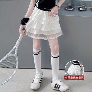 Ensemble de vêtements pour filles pour l'été 2026, filles adolescentes, t-shirt noir à manches courtes imprimé + jupe blanche en dentelle, ensemble 2 pièces - Product Image 6