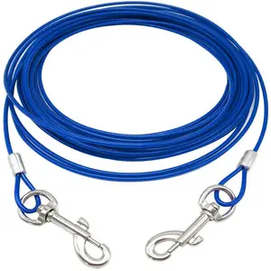 5/32" Tie Out Cable For Dogs Up To 60lbs 15ft/20ft/25ft/30ft