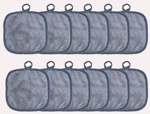 环保可重复使用双层方形超细纤维棉垫粉色定制徽标自有品牌卸妆湿巾面部美容 - Product Image 6