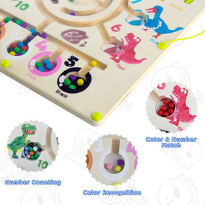 Tablero <span class=keywords><strong>de</strong></span> Rompecabezas <span class=keywords><strong>de</strong></span> Aprendizaje Montessori para <span class=keywords><strong>Contar</strong></span> y Combinar, Laberinto Magnético <span class=keywords><strong>de</strong></span> Colores y Números para Niños Pequeños, Juego <span class=keywords><strong>de</strong></span> Laberinto Magnético <span class=keywords><strong>de</strong></span> Dinosaurios <span class=keywords><strong>de</strong></span> Madera - Product Image 6
