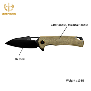 Chất lượng cao gấp dao cắm trại G10 xử lý túi ngoài trời EDC dao cho biểu tượng tùy chỉnh - Product Image 3