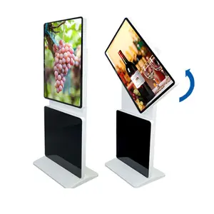 55 Inch floor standing interactive rotating touch screen kiosk LCD advertising display digital advertising players