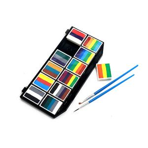 12 لونًا علامة تجارية خاصة مجانية نباتية بألوان متعددة من نوع "Vegan" احترافية بتقسيم كعك الباستيل كحل للوجه والجسم المنشط بالماء - Product Image 6