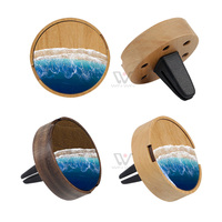 Diffuseur de parfum pour voiture en bois de qualité supérieure, clip de ventilation, avec boîte de vente au détail, coffret cadeau pour voiture