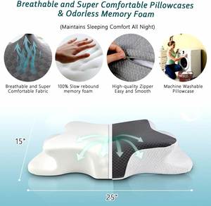 Almohada Cervical Ergonómica en Oferta, Almohadas Ortopédicas para Dormir, Almohada de Espuma Viscoelástica sin Olor para el Dolor de Cuello - Product Image 6