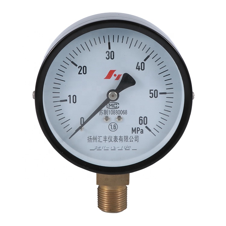 Pressure Gauge for Diesel Injector Nozzle Pop Pressure Tester 60MPa, Black Steel Case