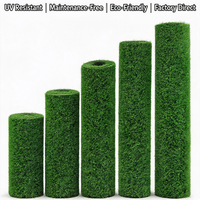 Gazon artificiel ignifuge écologique vert 4,4'x49,2' en polyéthylène haute densité pour terrains de sport et sols de jardin, facile à poser