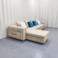 Canapé d'angle en cuir véritable JM Modern 3460x1930x640mm |   Utilisation dans le salon |   Haute gamme |   Vente en gros |   Gonflable Non