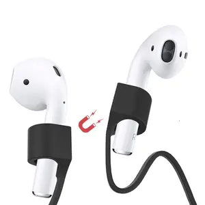 뜨거운 판매 마그네틱 이어폰 스트랩 안티 분실 스트랩 마그네틱 문자열 로프 Airpods 무선 이어폰 실리콘 케이블 코드