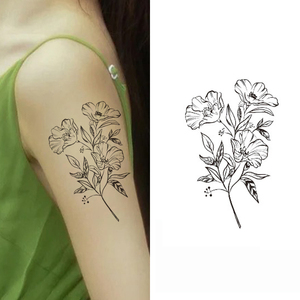 Small Clear Waterproof Temporary <b>Tattoo</b> Sticker Sweat Proof Herbal Ink Water Transfer <b>Paper</b> for Body Art Party Festival Use - Product Image 2