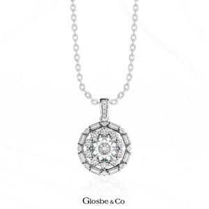 Colgante Redondo de Diamante Moissanita Sintético (cultivado en laboratorio) de Plata de Vietnam, 7.5 mm, Collares - Product Image 2