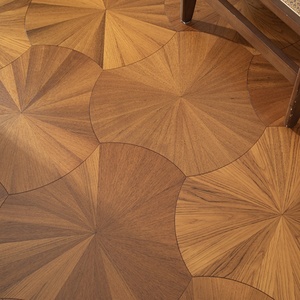 <span class=keywords><strong>Parquet</strong></span> multicouche en teck moderne sur mesure, motif feuille irrégulier, système <span class=keywords><strong>de</strong></span> clic, pour salon, villa, entrepôt - Product Image 2