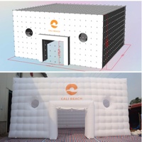 Tenda Gonfiabile Cubo LED Bianca Portatile Personalizzata Zhenmei per Eventi all'Aperto, Discoteca e Feste