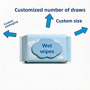 Lingettes pour bébé de bonne qualité, lingettes pour bébé sensibles, lingettes humides, sans plastique, parfumées, respectueuses de la peau, en tissu - Product Image 4