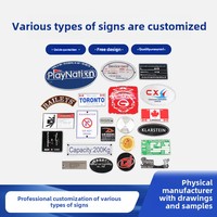 Plaques signalétiques personnalisées plaquées or brillant, peintes, 1 mm, diverses signalétique, logos estampés, badges moulés sous pression, emblèmes métalliques résistants à la corrosion