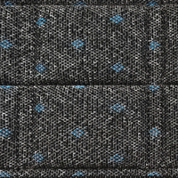 Bordure de matelas en treillis gris avec motif diamant bleu
