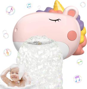 Jouets aquatiques interactifs rechargeables pour baignoire et douche, machine à bulles licorne, jouets de bain pour tout-petits avec musique - Product Image 1