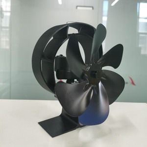 Ventilatore bruciatore a legna 6 pale ventilatore a legna termoalimentato da camino oscillazione <span class=keywords><strong>Eco</strong></span> ventilatori per legno/Log bruciatore/camino - Product Image 2