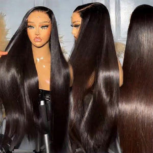 Perruques vietnamiennes ultra-lisses 100% cheveux humains, qualité SDD <span class=keywords><strong>Super</strong></span> Double Drawn, prêtes à porter, pré-coupées, sans colle, avec dentelle frontale HD - Product Image 2