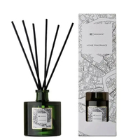 Mescente vente en gros bouteille en verre noir bâtons de rotin parfum naturel fleur huile essentielle diffuseur de roseau