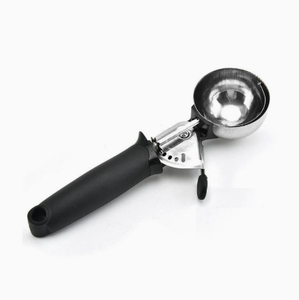 Cuillère à <span class=keywords><strong>glace</strong></span> en acier inoxydable avec déclencheur, cuillère à boules de fruits, gadget de cuisine domestique - Product Image 1